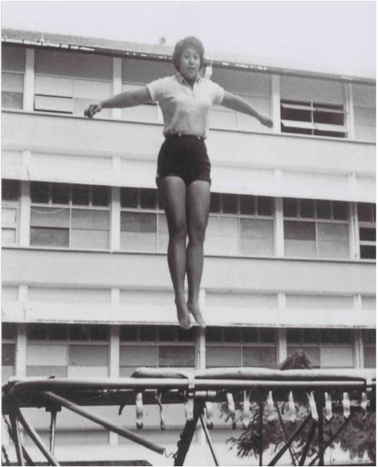 A typical day at TTC: Ms Ong teaching educational gymnastics through modeling.